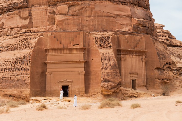 Nabatejské hrobky v Mada´in Saleh v Saudské Arábii. © Dreamstime.com